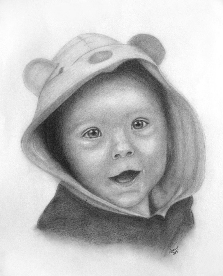 Baby Pencil Portrait 1